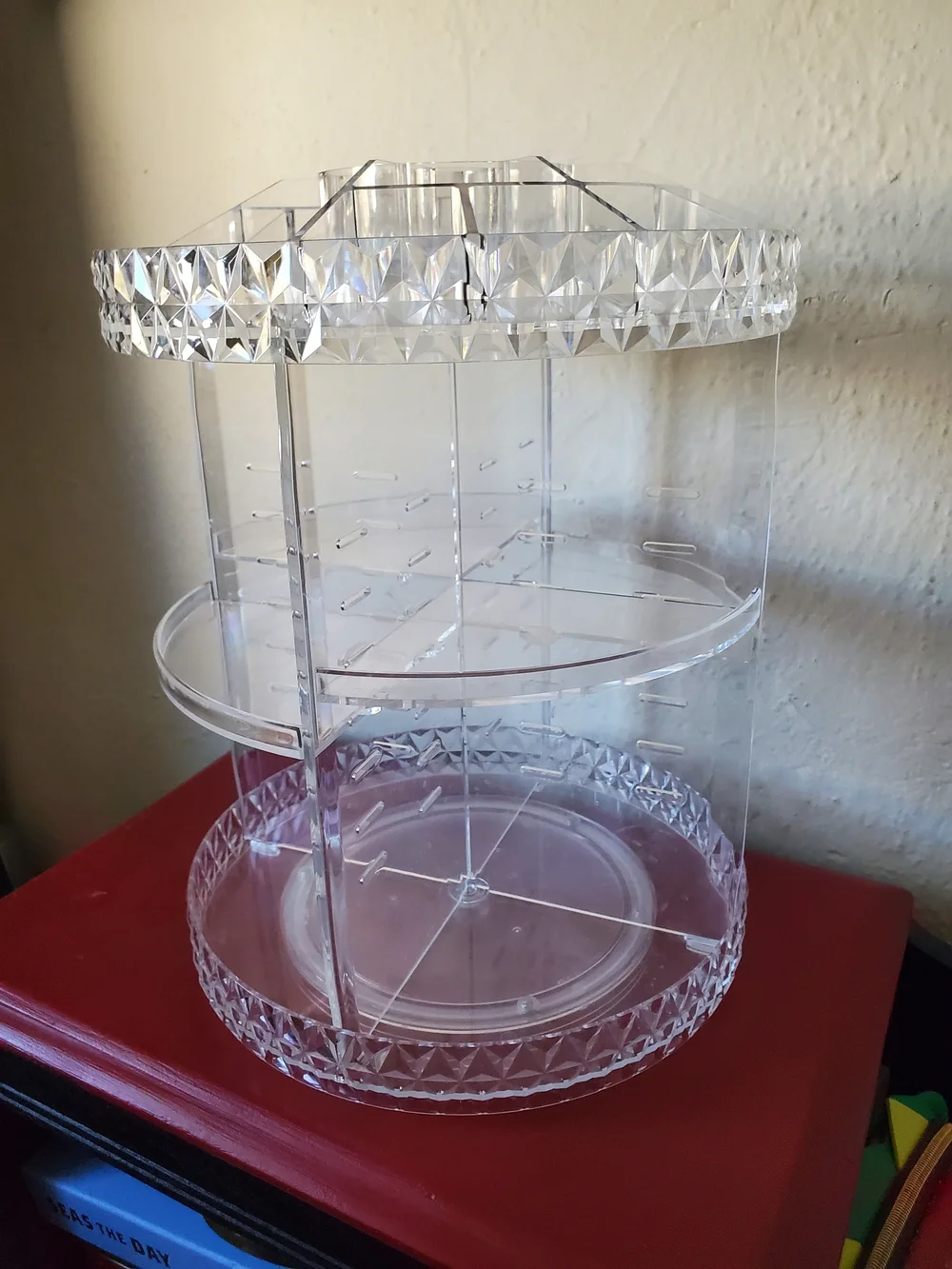 Clear Acrylic Rotating Makeup Organizer - Clear